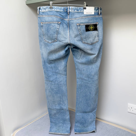 Stone Island Light Blue Denim Jeans - 38W 34L Slim Fit