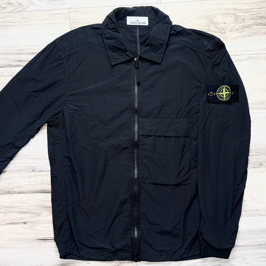 Stone Island Naslan Light Full Zip Badge Overshirt - Medium ptp21.5”