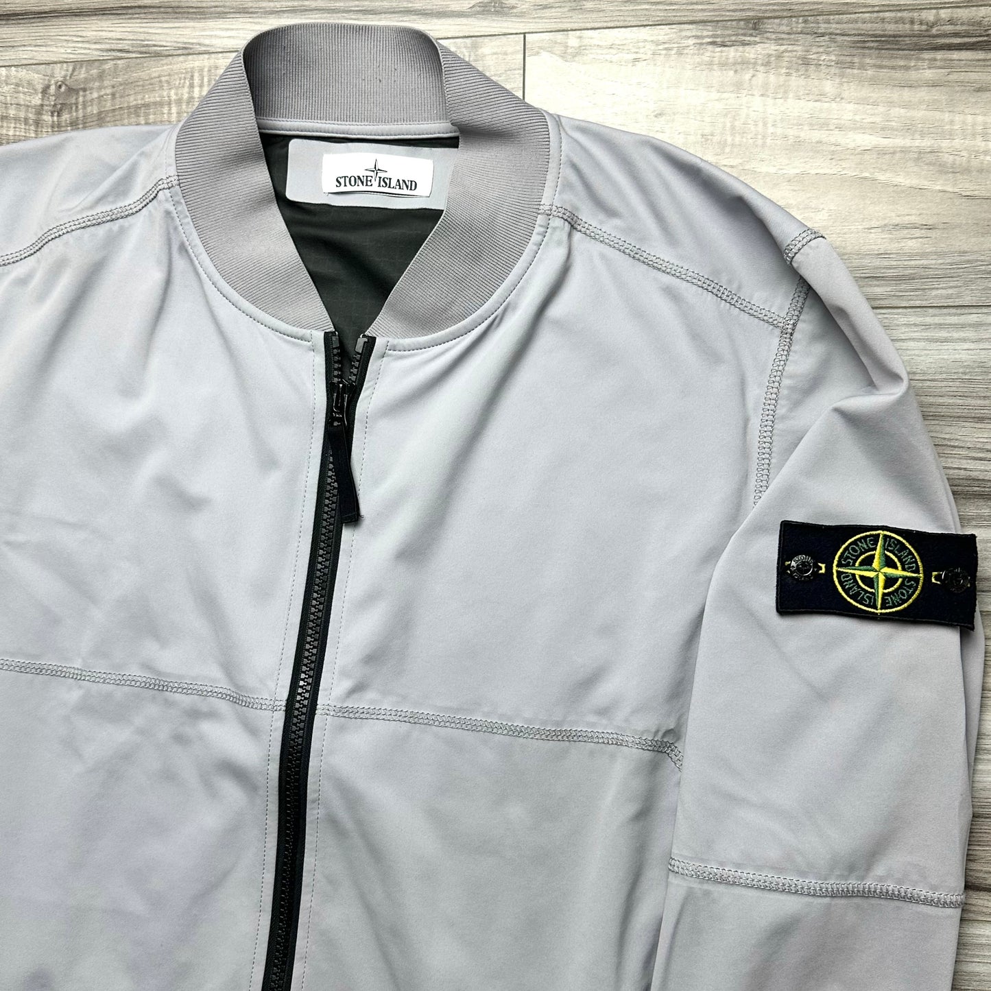 Stone Island Light Soft Shell SI Check Grid Badge Jacket