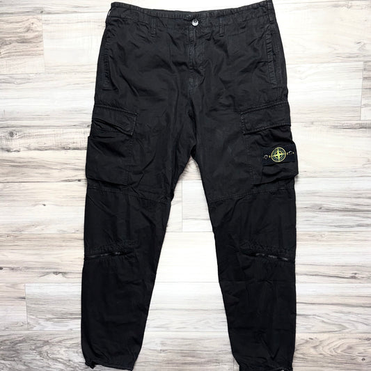 Stone Island Badge Cargo Trousers - 36W 32L