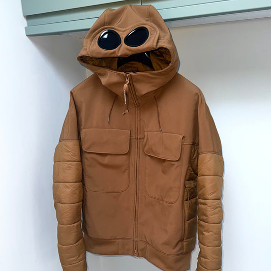 CP Company Shell-R Mixed Full Zip Goggle Jacket - Medium ptp21.5”