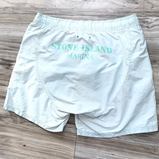 Stone Island Marina Spellout Swim Shorts - Medium 32W