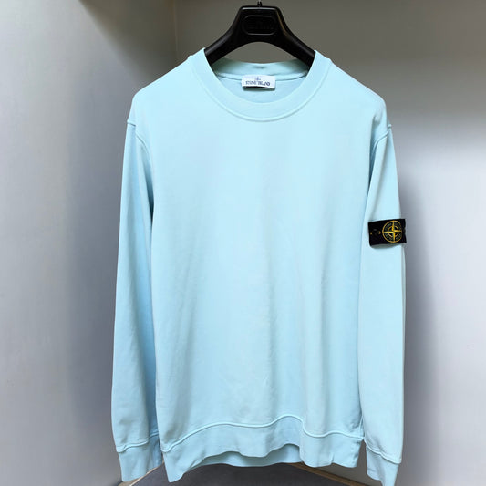 Stone Island Blue Cotton Fleece Pullover Sweatshirt - 3XL