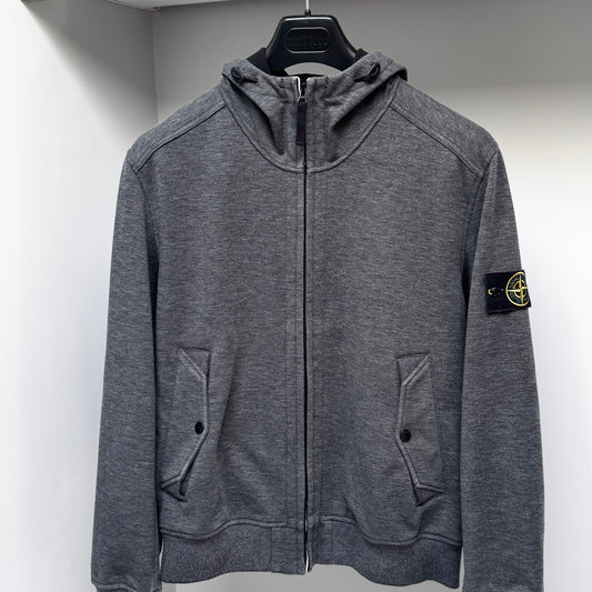 Stone Island Grey Marl Soft Shell-R Full Zip Jacket - Medium ptp22”