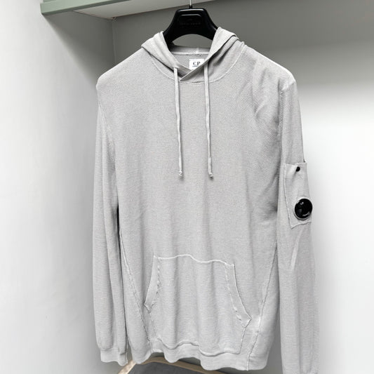 CP Company Chenille Cotton Knit Pullover Lens Hoodie - Large ptp21.5”