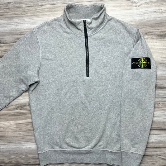 Stone Island Quarter Zip Badge Sweatshirt