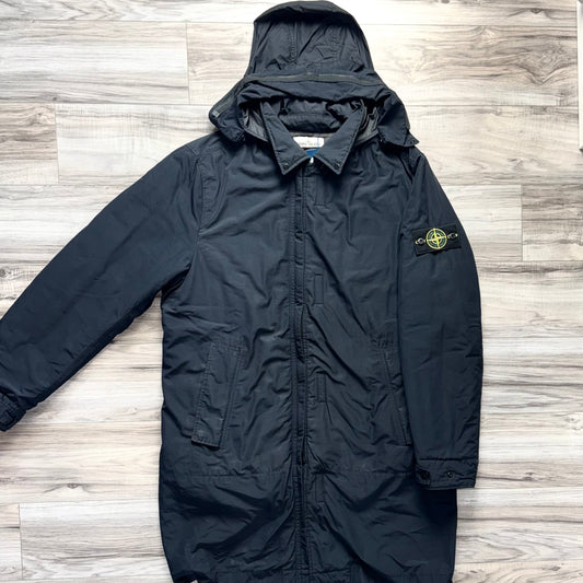 Stone Island Micro Reps With Primaloft Insulation Technology Full Zip Badge Trench Jacket - XL ptp24”