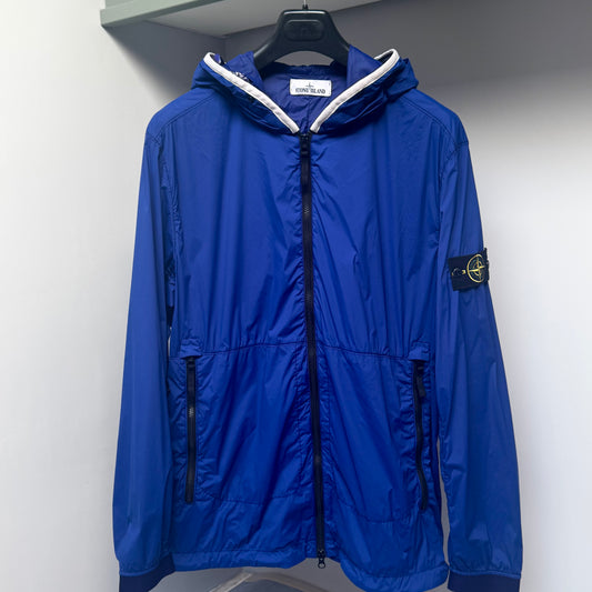 Stone Island Blue Skin Touch Nylon-TC Full Zip Jacket - XL