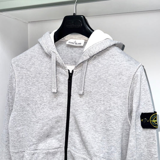 Stone Island Full Zip Badge Hoodie - Small