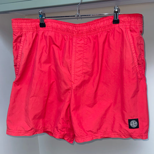 Stone Island Coral Pink Patch Swim Shorts - XXL 38W