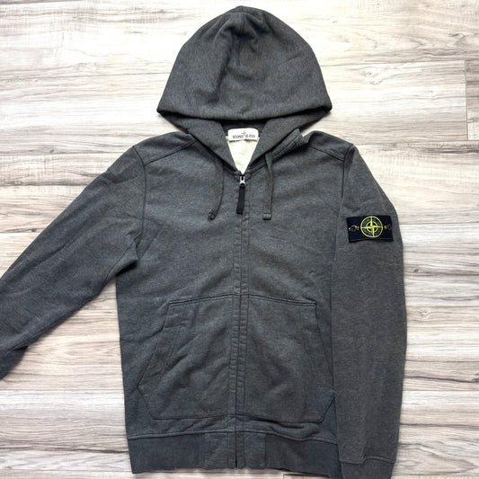 Stone Island Full Zip Badge Hoodie - Medium