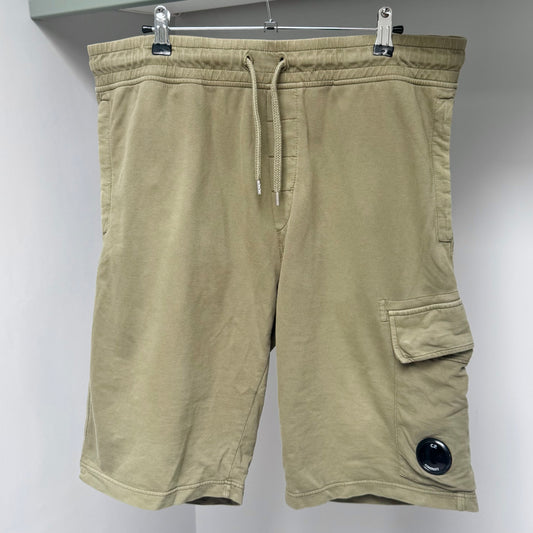 CP Company Green Light Fleece Lens Shorts - XL 36W
