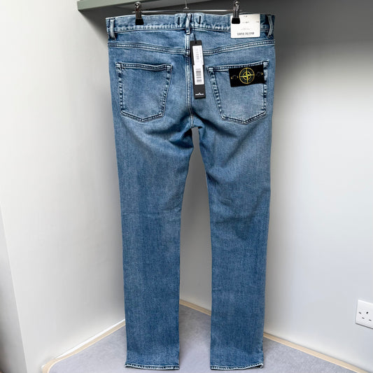 Stone Island Light Blue Denim Jeans - 32W 34L Regular Tapered Fit