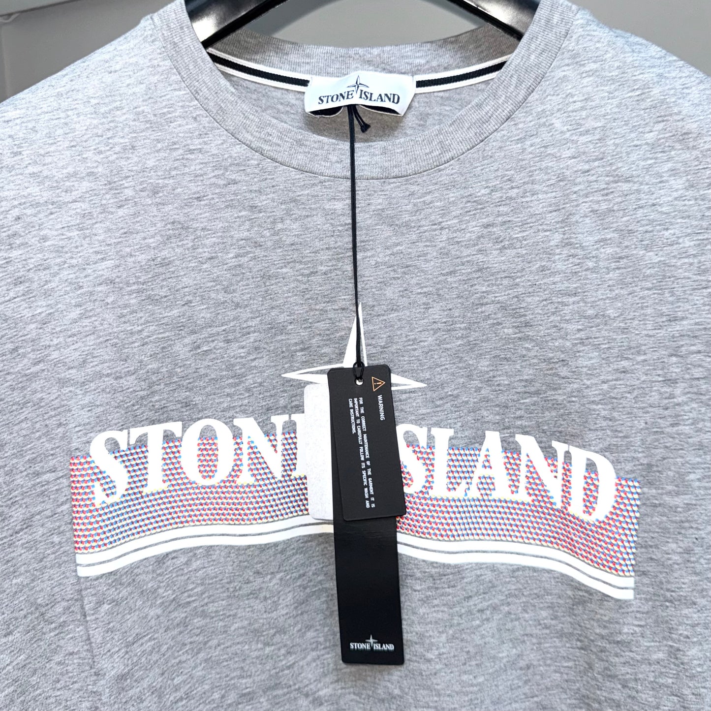 Stone Island Tricromia Print T shirt - Medium ptp20.5”