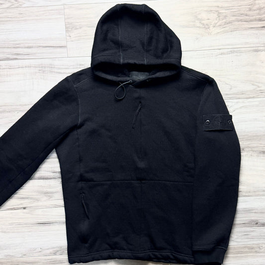 Stone Island Ghost Lana Wool Pullover Badge Hoodie - Medium ptp22”