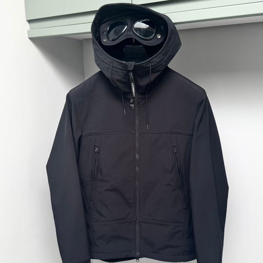 CP Company Black Shell-R Full Zip Goggle Jacket - Medium