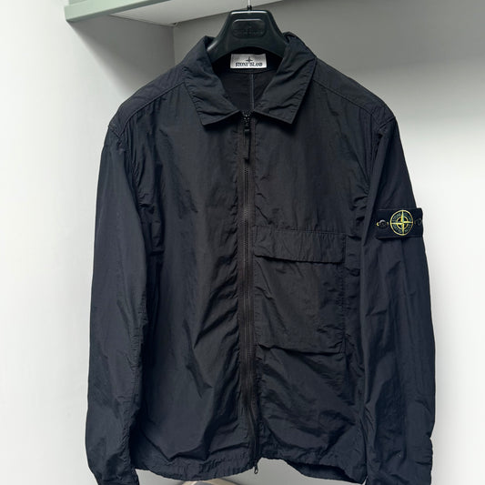 Stone Island Black Naslan Light Full Zip Overshirt - XL ptp24”