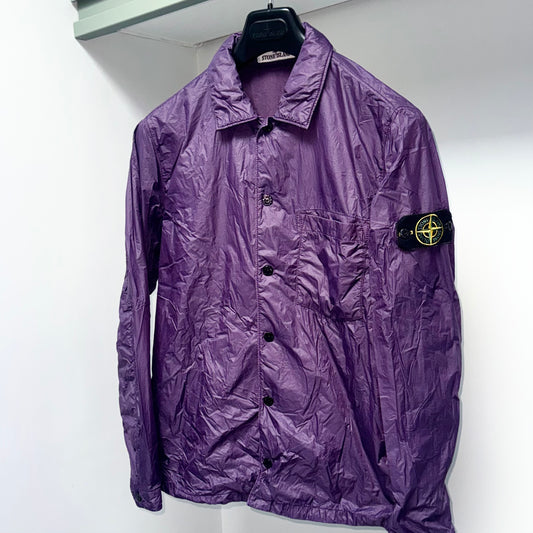 Stone Island Crinkle Reps Primaloft Button Up Badge Overshirt - Small ptp20.5”