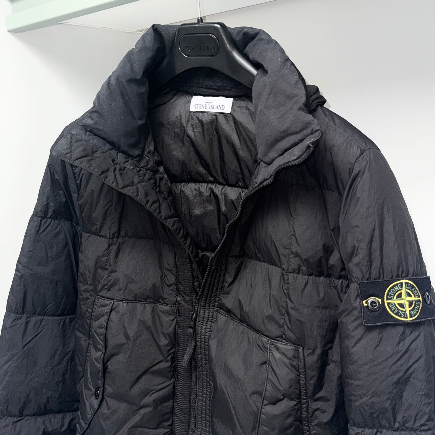 Stone Island Garment Dyed Crinkle Reps NY Down Badge Jacket - Small ptp20.5”