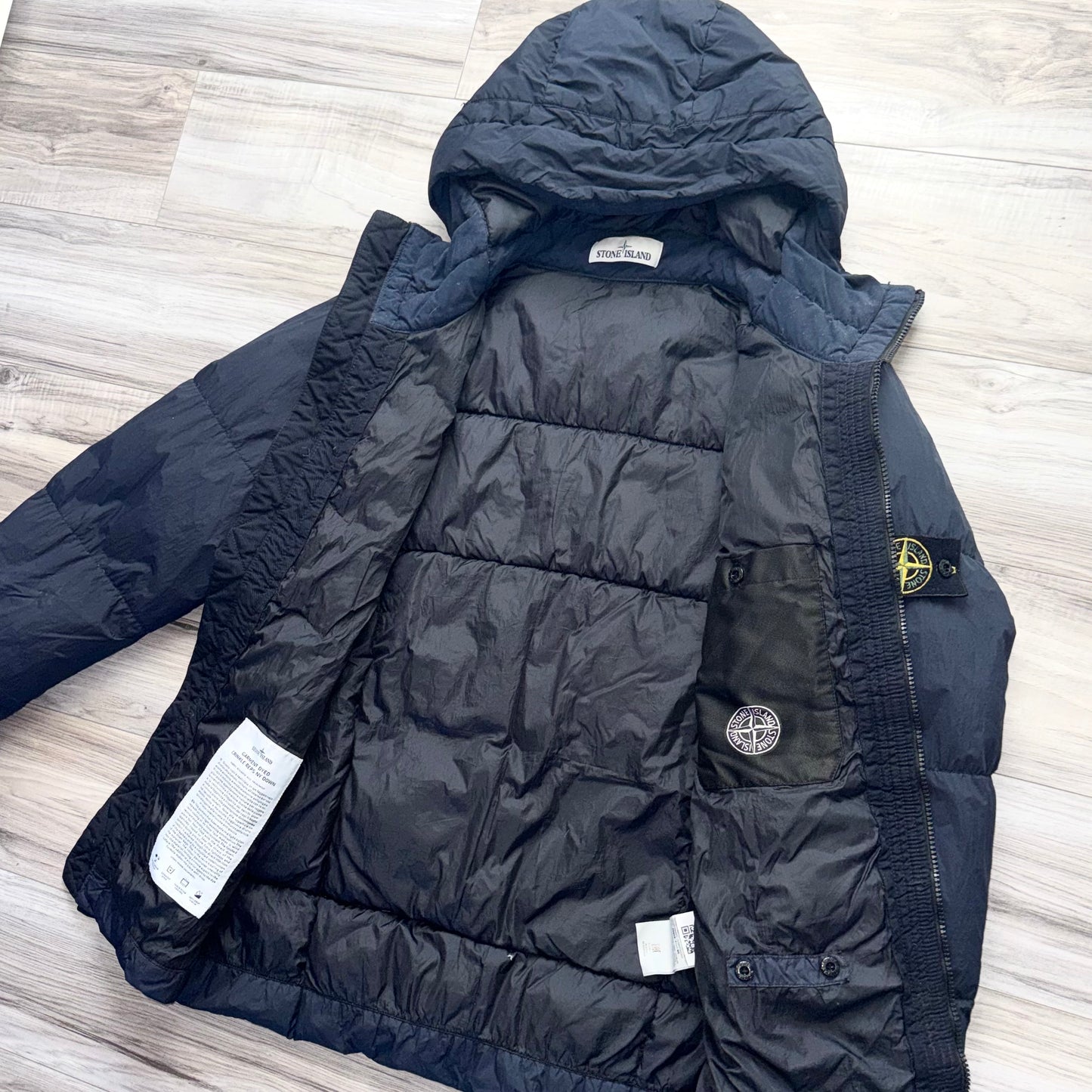 Stone Island Garment Dyed Crinkle Reps NY Down Badge Jacket - Medium ptp21”