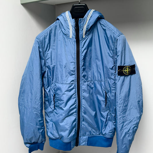 Stone Island Blue Garment Dyed Crinkle Reps NY With Primaloft-TC Full Zip Jacket - Medium ptp21.5”