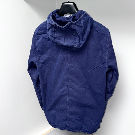 Stone Island Hooded Full Zip Badge Overshirt - Medium ptp21.5”