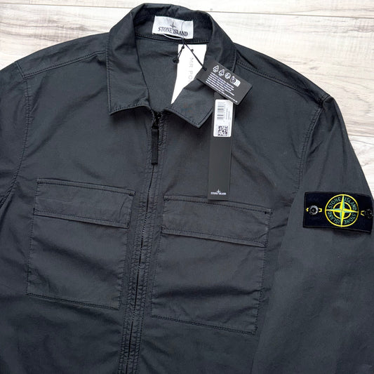 Stone Island Full Zip Badge Overshirt - Large ptp22.5”