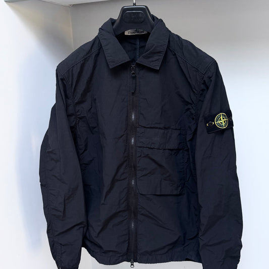 Stone Island Black Naslan Light Full Zip Overshirt - Medium ptp21”