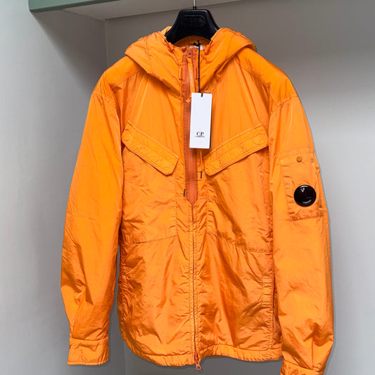 CP Company Russet Orange Padded Chrome-R Nylon Full Zip Lens Jacket - XL ptp24”