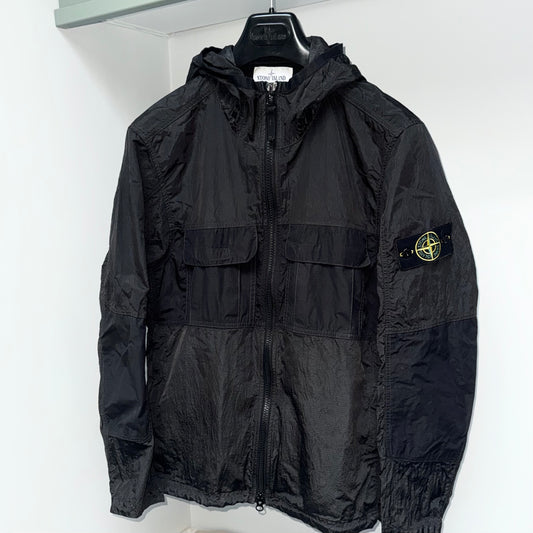 Stone Island Nylon Metal Watro Ripstop Full Zip Badge Jacket - Medium ptp21”