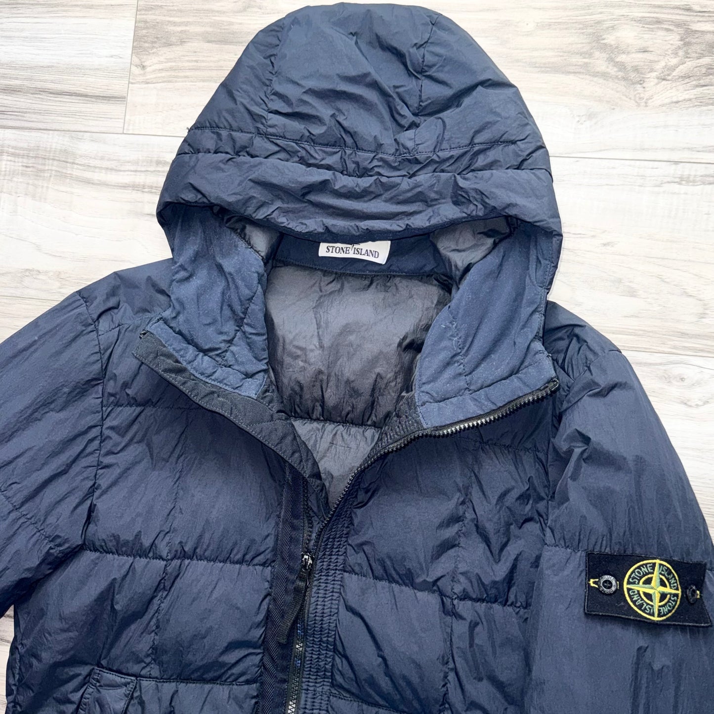 Stone Island Garment Dyed Crinkle Reps NY Down Badge Jacket - Medium ptp21”