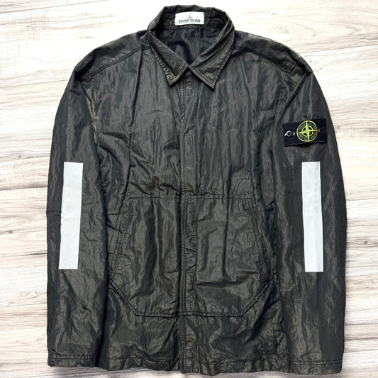 Stone Island Reflective Cotton Metal GD Badge Overshirt - Medium
