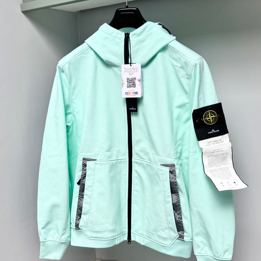Stone Island Soft Shell-R e.dye Technology Full Zip Badge Jacket - Large ptp22.5”