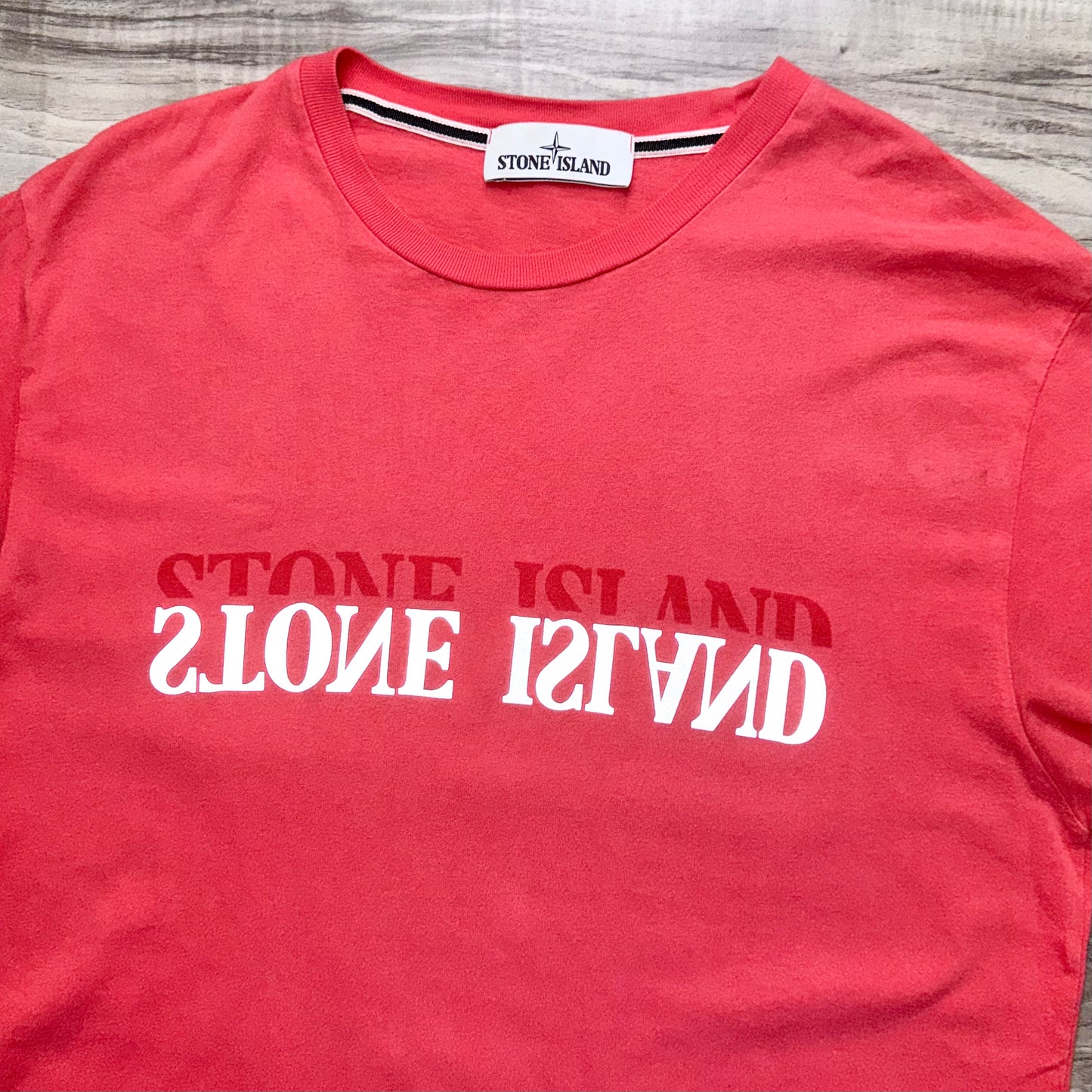 Stone Island Spellout Reflective Logo T shirt - Medium