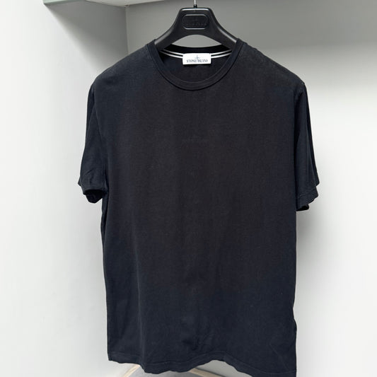 Stone Island Black Reflective Print Logo T shirt - XL ptp22”