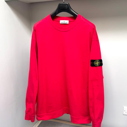 Stone Island Red Pullover Sweatshirt - XXL ptp25.5”