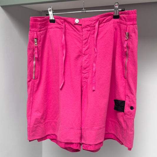 Stone Island Pink Shadow Project Speckled Cotton Bermuda Shorts - Medium 32W