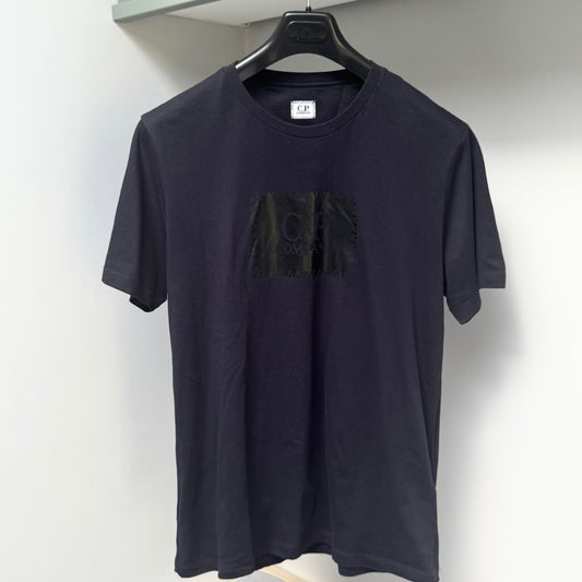 CP Company Navy Blue Logo T shirt - Large