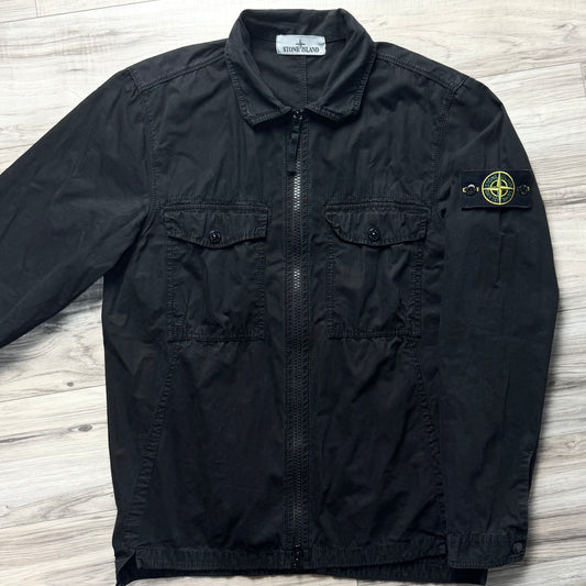 Stone Island Full Zip Badge Overshirt - Small ptp20”