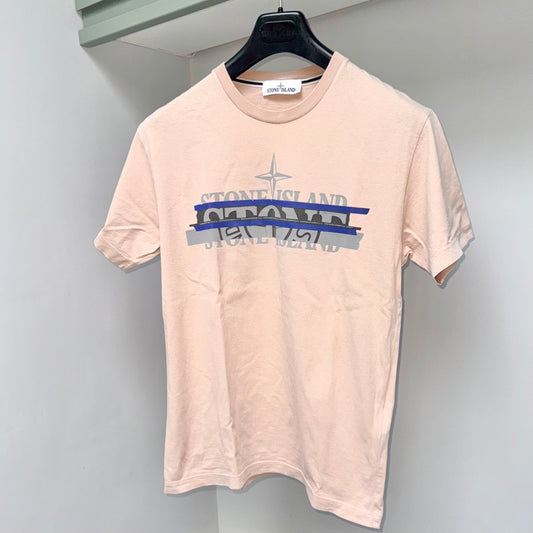 Stone Island Split Logo T shirt - Medium ptp19.5"