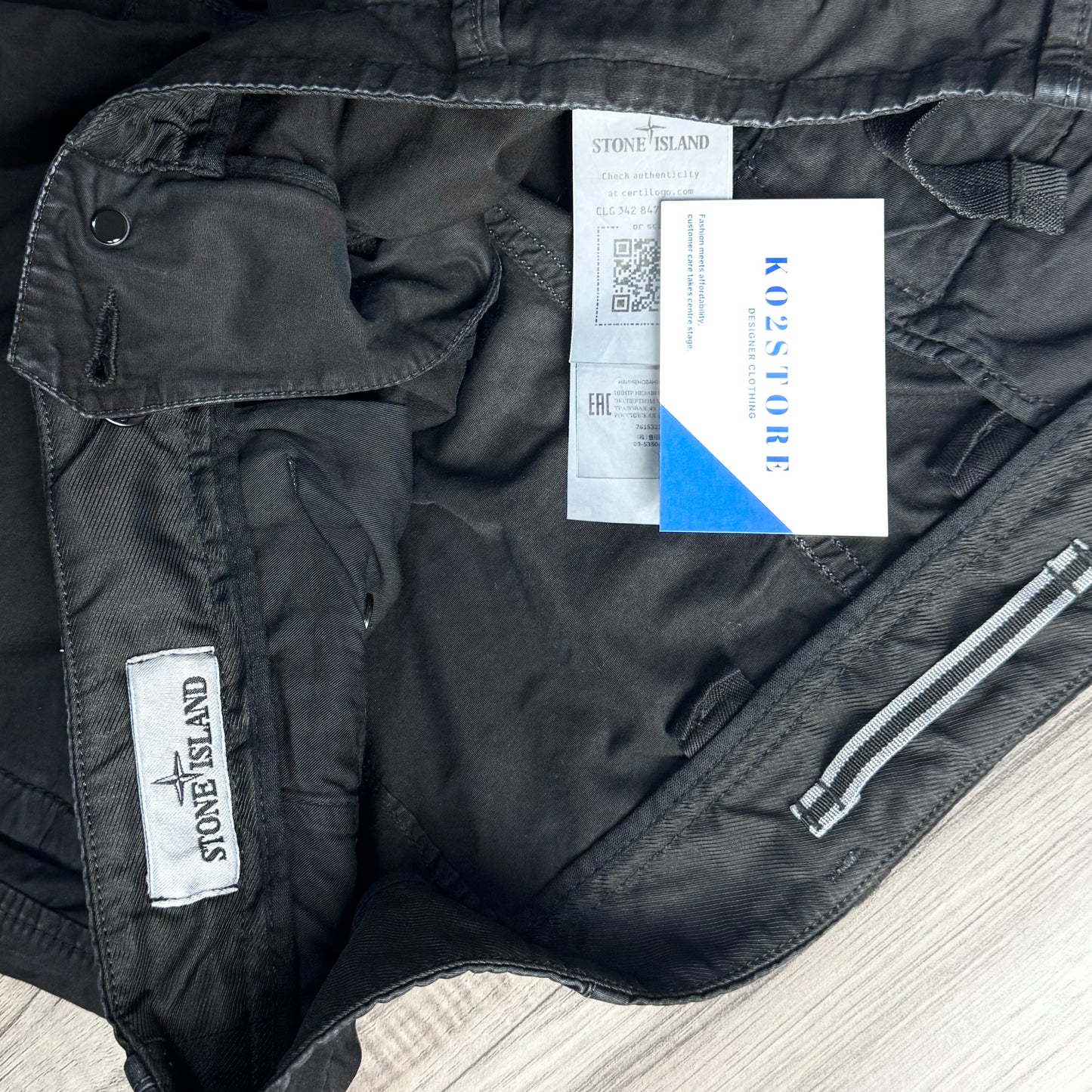 Stone Island Badge Cargo Trousers - 36W 32L