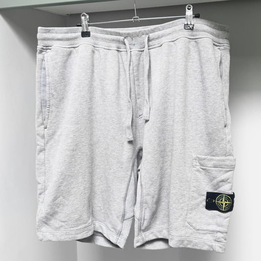 Stone Island Grey Organic Cotton Fleece Shorts - XXL 38W