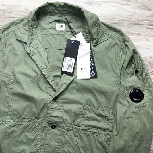 CP Company Popeline Button Up Lens Overshirt - Medium ptp21”