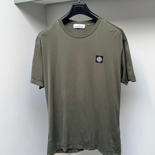 Stone Island Green Patch Logo T shirt - Large ptp21”