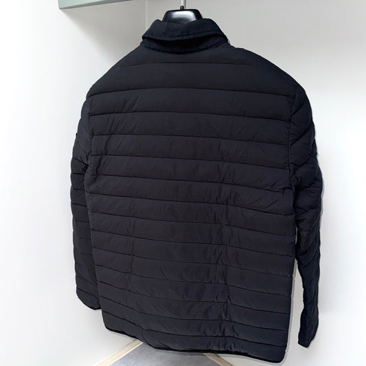 Stone Island Loom Woven Down Chambers Stretch Nylon-TC Button Up Badge Jacket - Medium ptp20.5”