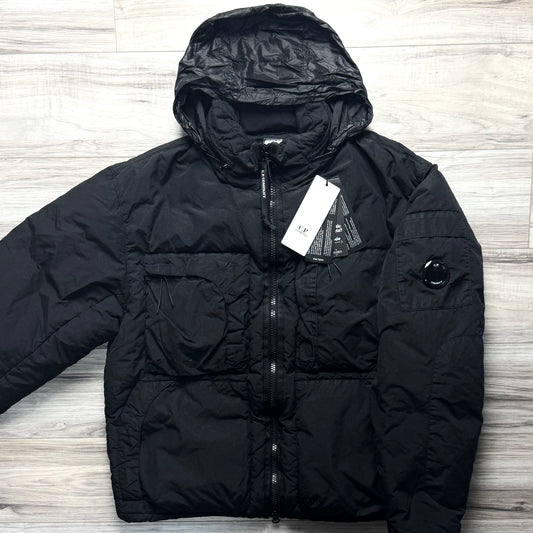 CP Company Flatt Nylon Down Full Zip Lens Jacket - Large ptp23.5”