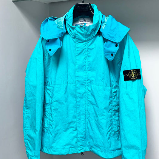 Stone Island Turquoise Blue Membrana 3L TC Full Zip Jacket - Large Boxy Fit ptp25.5”