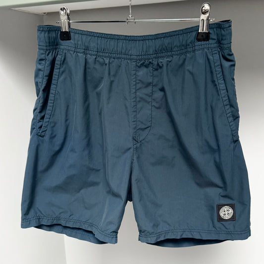Stone Island Blue Patch Swim Shorts - Small 30W