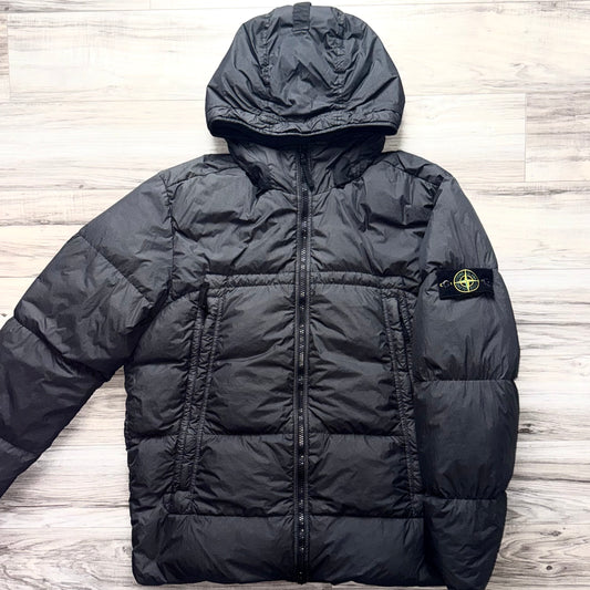 Stone Island Garment Dyed Crinkle Reps NY Down Badge Jacket - 3XL ptp26.5”