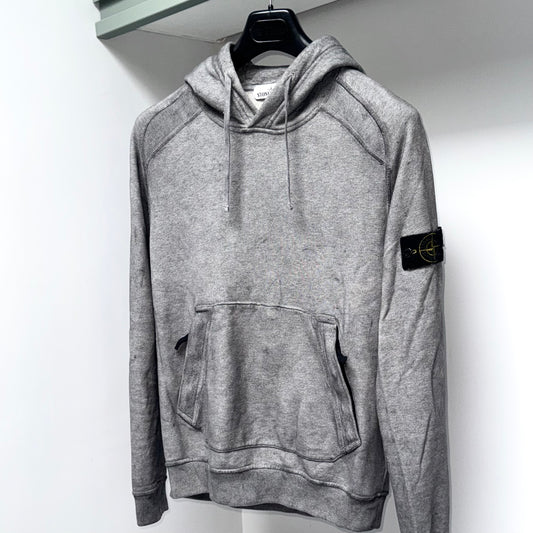 Stone Island Dust Treatment Pullover Badge Hoodie - Small ptp21”